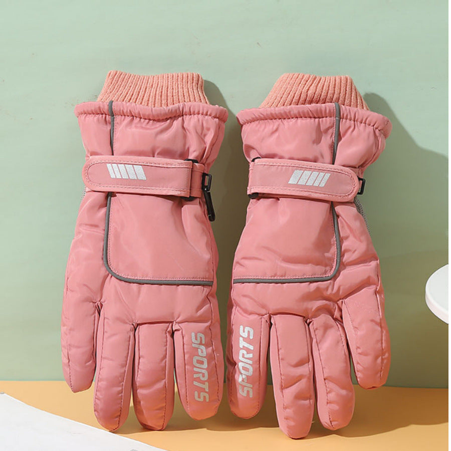 Wholesale Waterproof Plush Thickened Ski Gloves