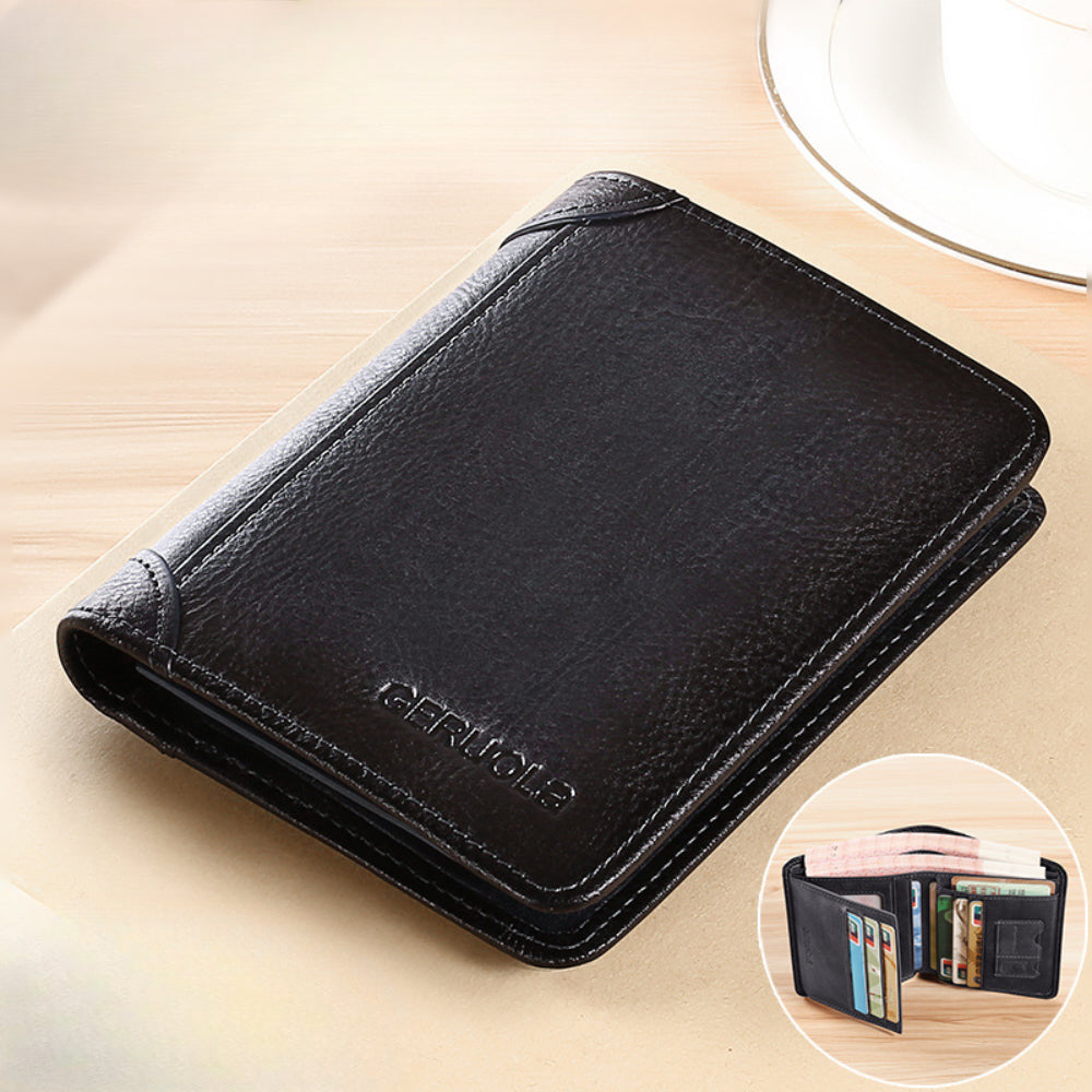 Wholesale Short and Ultra-thin Genuine Leather Wallet