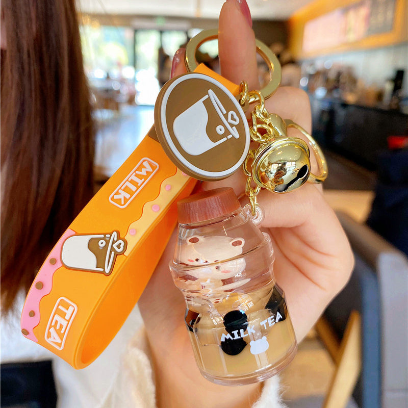Wholesale Liquid Quicksand Floating Bottle Acrylic Keychain