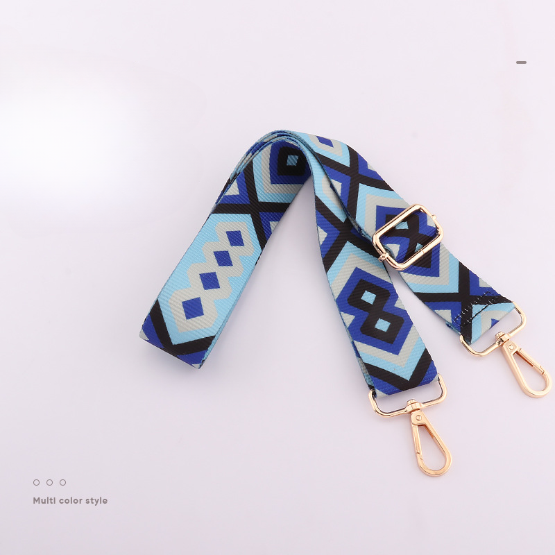 Wholesale Nylon Color Stripe 38mm Adjustable Shoulder Strap