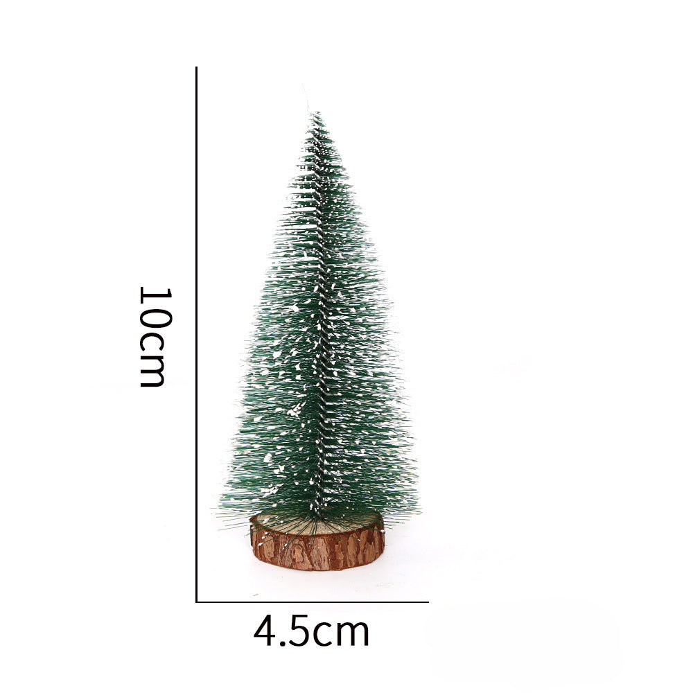 Wholesale Mini Christmas Tree White Snowy PVC Ornaments