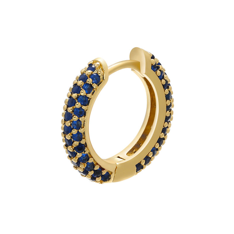 Wholesale Earrings Brass Colorful Round Earrings Women Light Luxury OLY-ES-BJ002