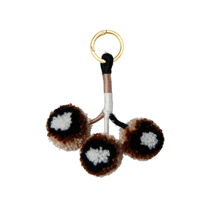 Wholesale Flower Colorful Wool Ornament Keychain OLY-KC-JM005