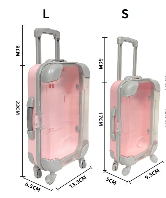 Caja de embalaje de pestañas de plástico mini maleta al por mayor