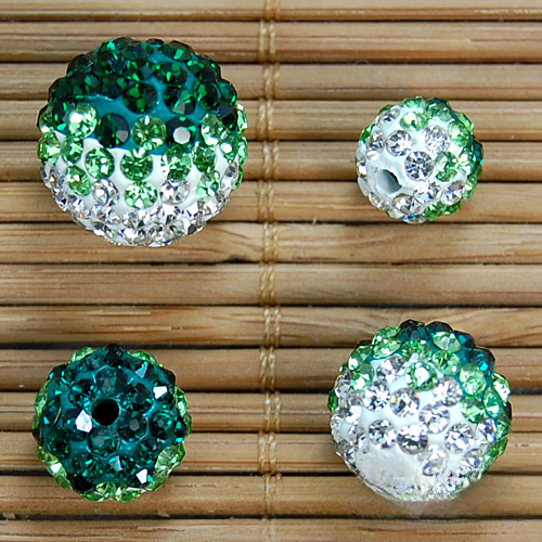 Cuentas de arcilla de orificio recto de gradiente de 50 piezas al por mayor de 10 mm