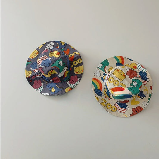 Wholesale Cotton Cartoon Graffiti Fabric Bucket Hat