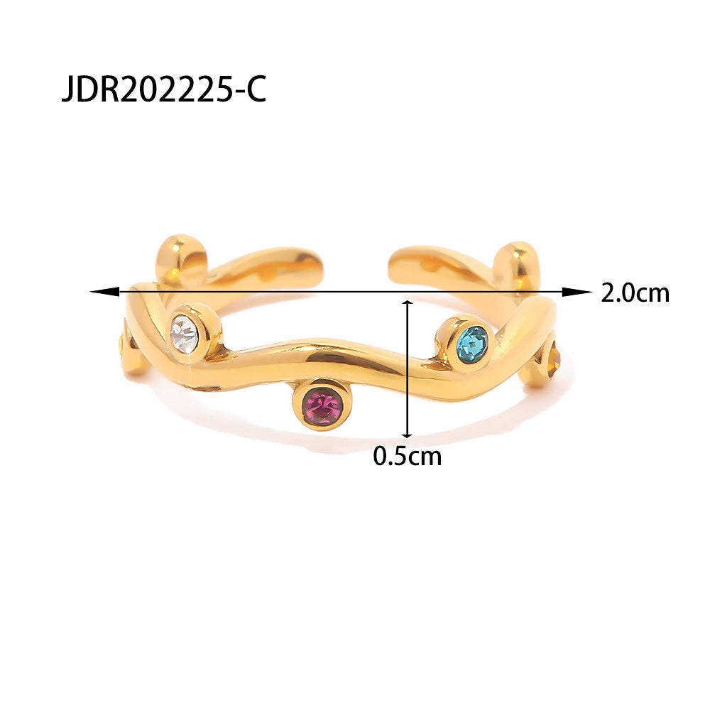 Wholesale Gold Plated Pearl Stainless Steel Rings