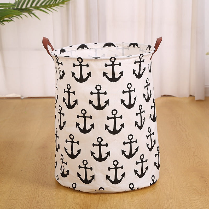 Wholesale Cotton and Linen Dirty Clothes Basket Storage Bucket