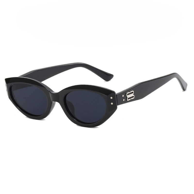 Wholesale Retro Narrow Frame Cat Eye PC Sunglasses