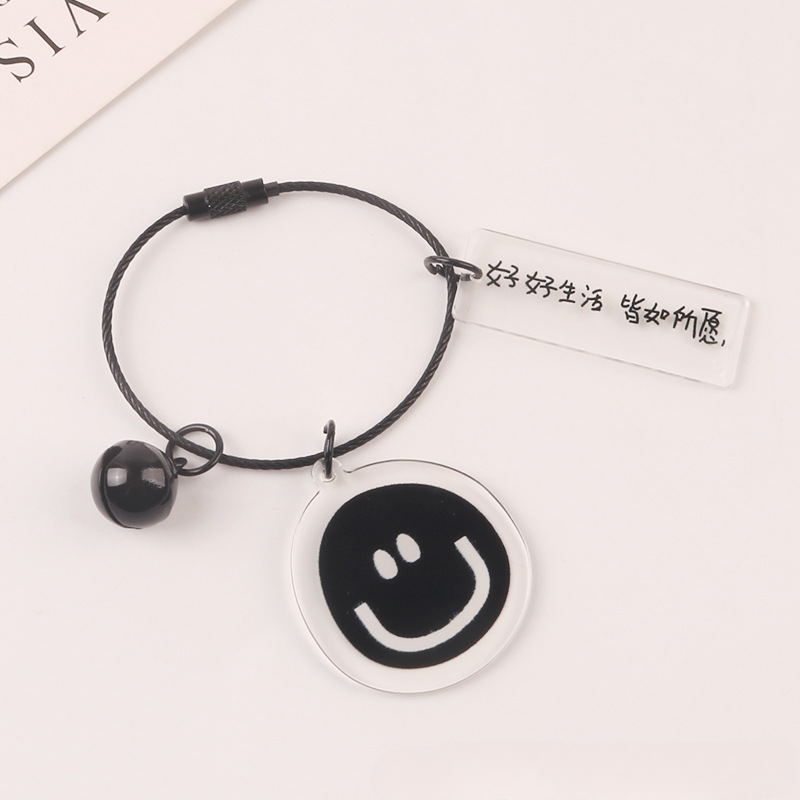 Llavero de la cara acrílica redonda de acrílico al por mayor