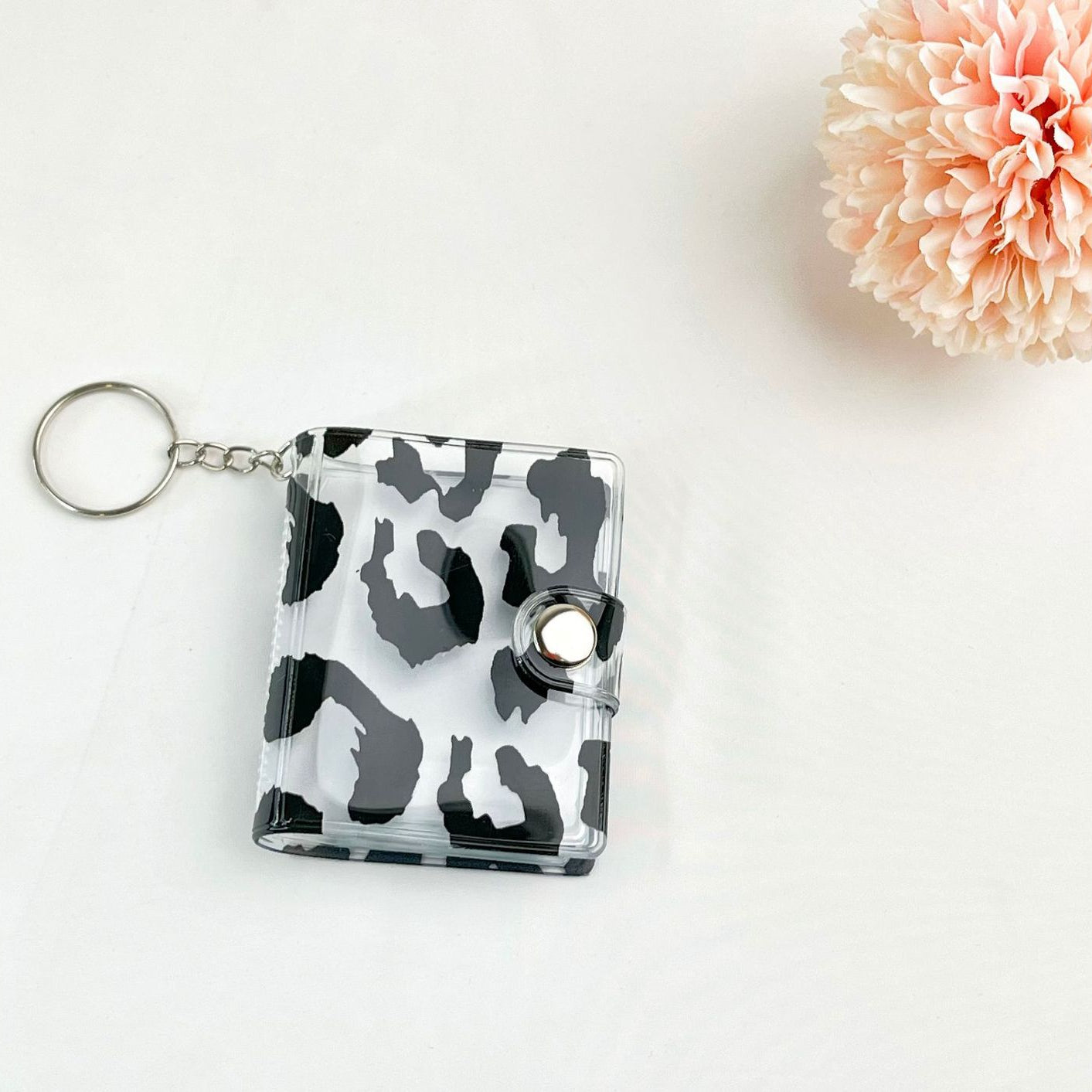 Wholesale 2-inch Leopard Print mini Album Plastic Keychains