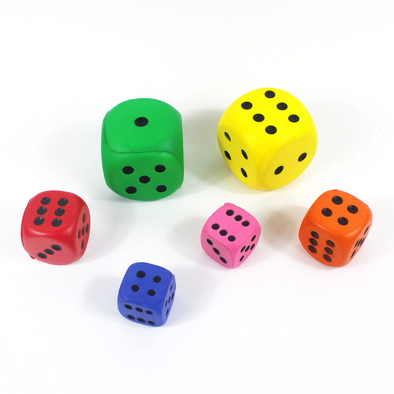 Wholesale Small Size PU Foam Solid Uncompressed Dice 12pcs OLY-TOY-BC002