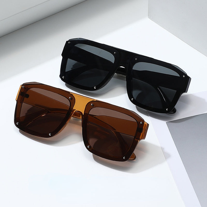 Wholesale PC Square Rivet Men Sunglasses