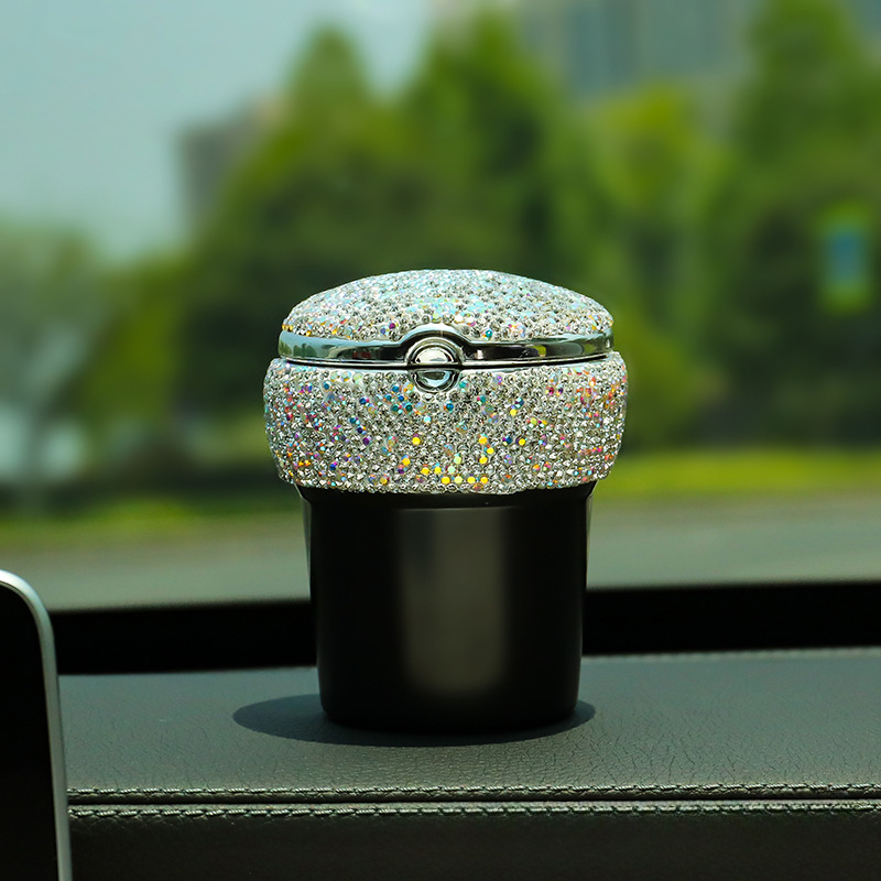 Wholesale Aluminum Diamond Fashion Car Ashtray