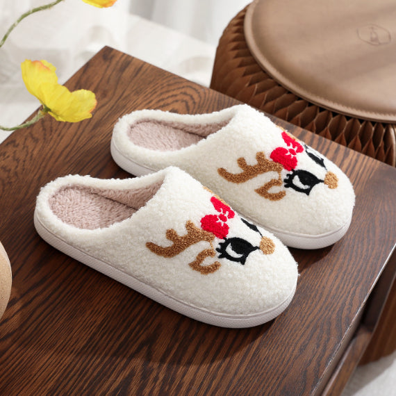 Wholesale Winter Moon Clock Cotton Slippers