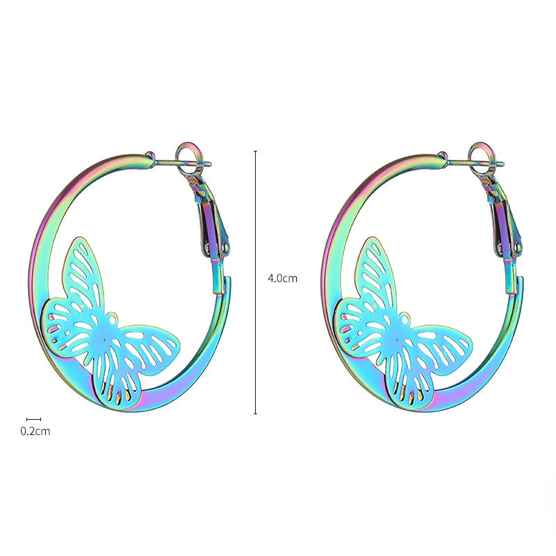 Wholesale Iridescent Metallic Copper Earrings