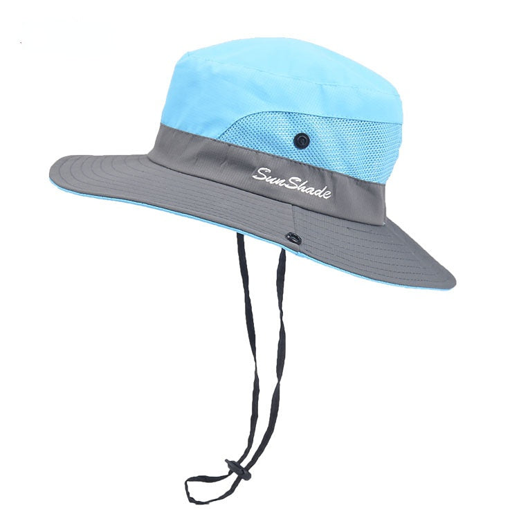 Venta al por mayor Dacron Summer Women's Outdoor Sunshade Hat Sunscreen Fisherman Hat