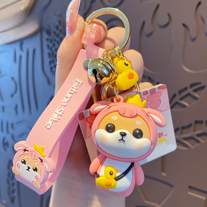 Wholesale Silicone Shiba Inu Keychain