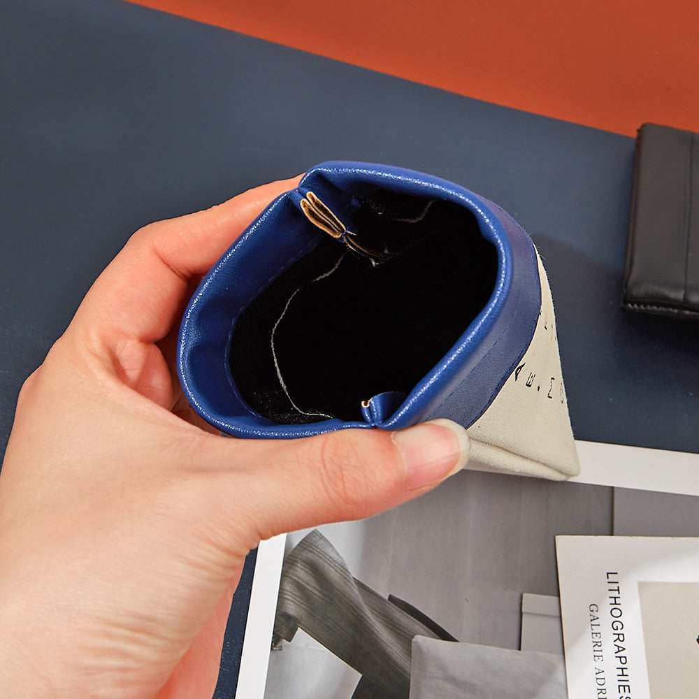 Wholesale Canvas Spliced Letter Glasses Bag