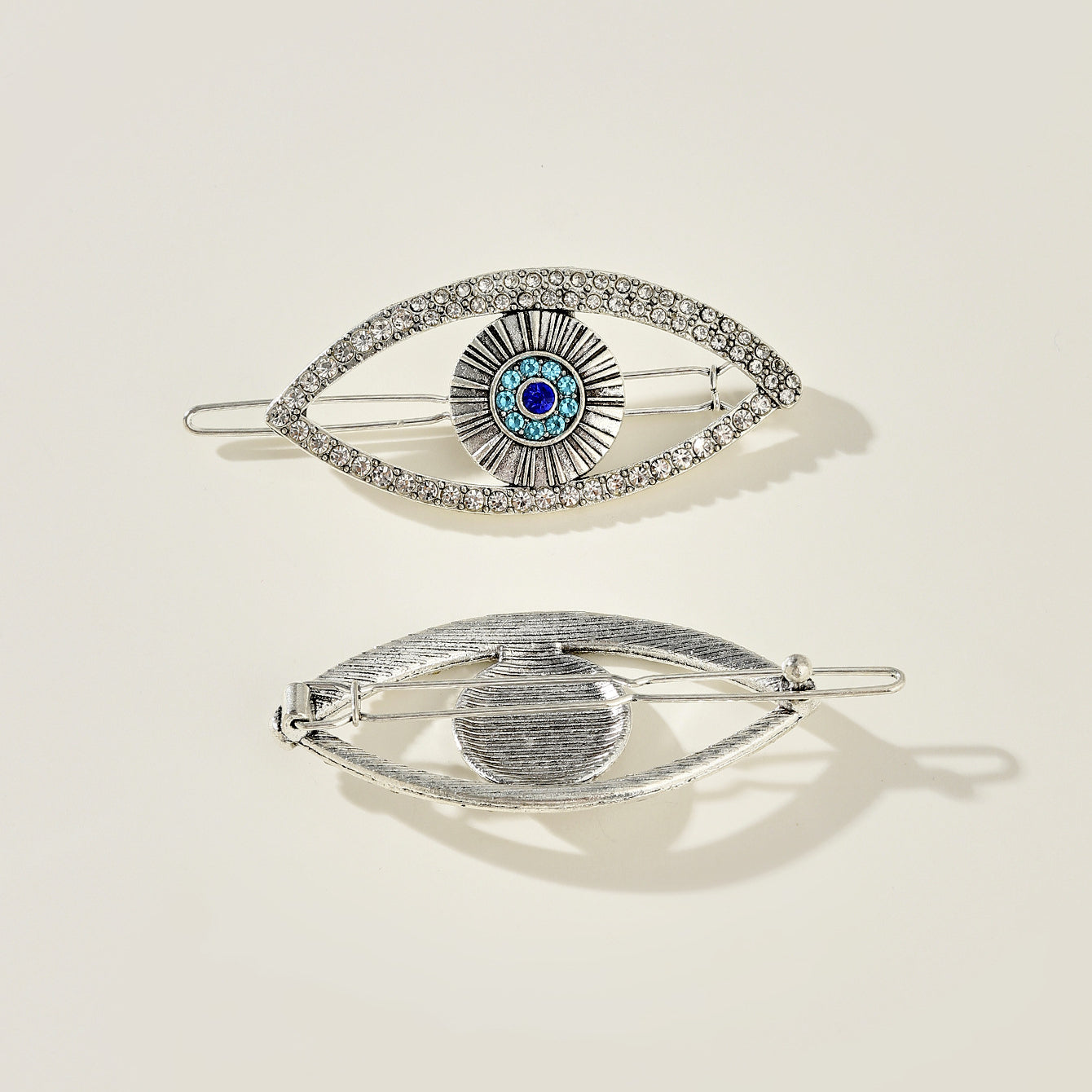 Wholesale Rhinestone Flash Diamond Devil Eye Metal Hair Clips