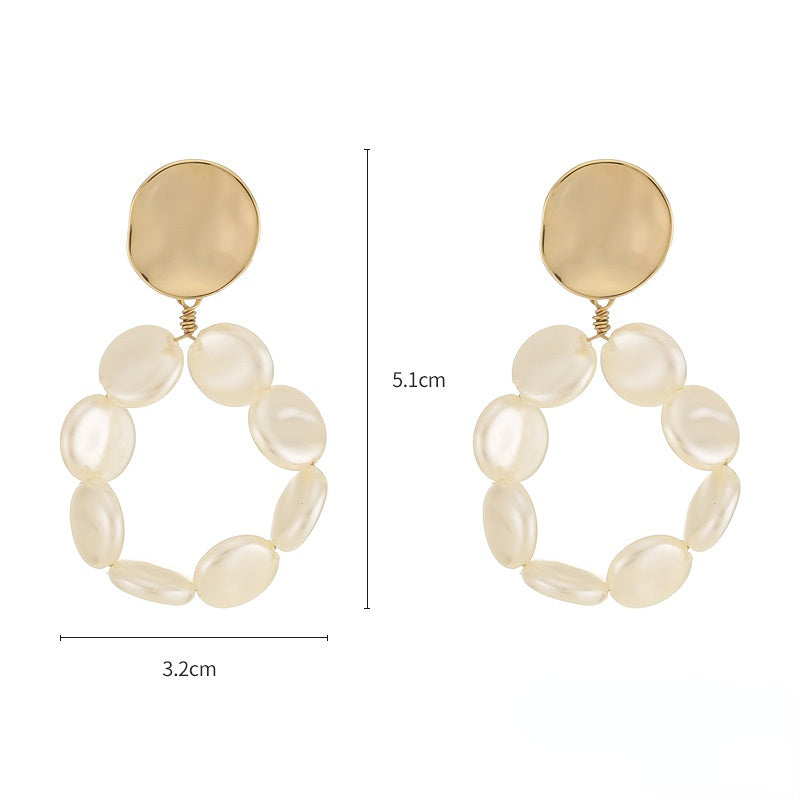 Pendientes Largos De Cobre De Perlas al por mayor