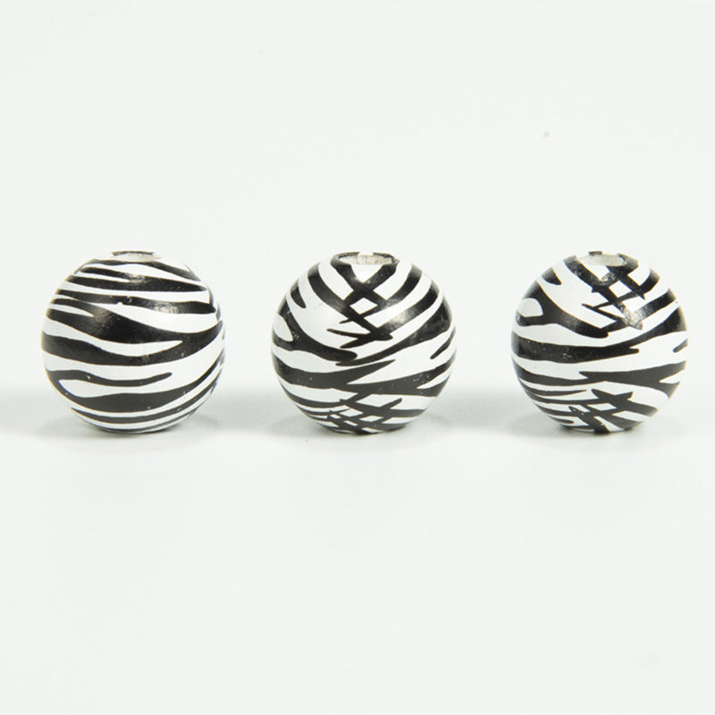 Wholesale Beads Lotus Wood Wooden Beads 16MM Leopard Cow Pattern Colorful Wooden Beads OLY-BDS-DJ004