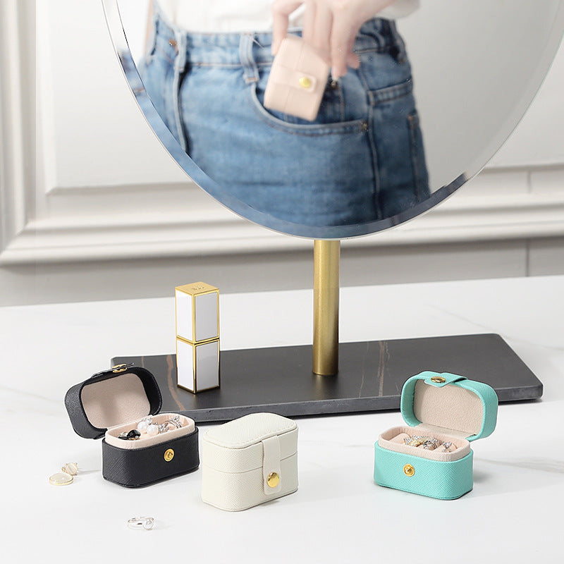 Caja de joyería de cuero PU mini portátil al por mayor OLY-JP-RPSP001