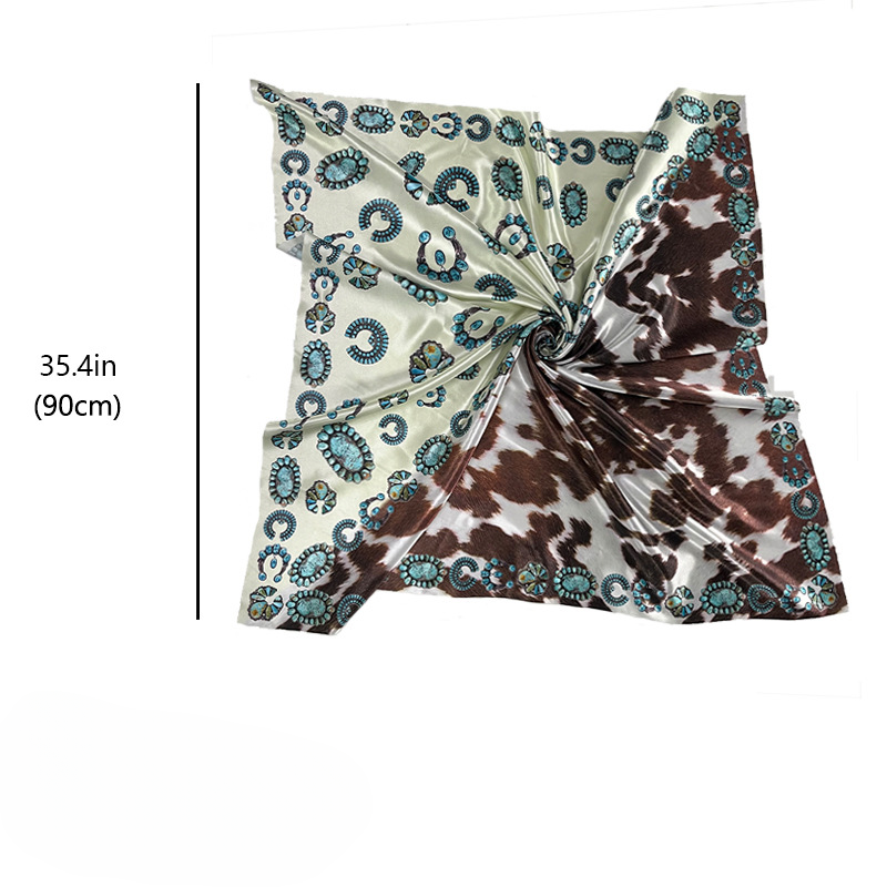 Wholesale Printed Cow Patterned Western Scarves