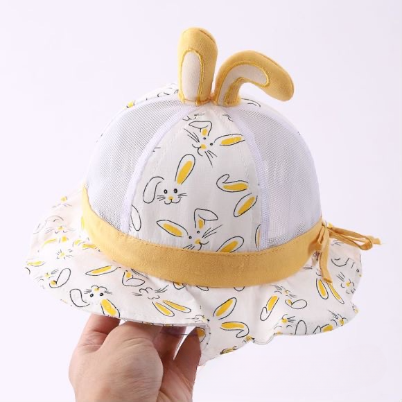 Cartoon de algodón al por mayor Lindo gorro de pescador de conejo