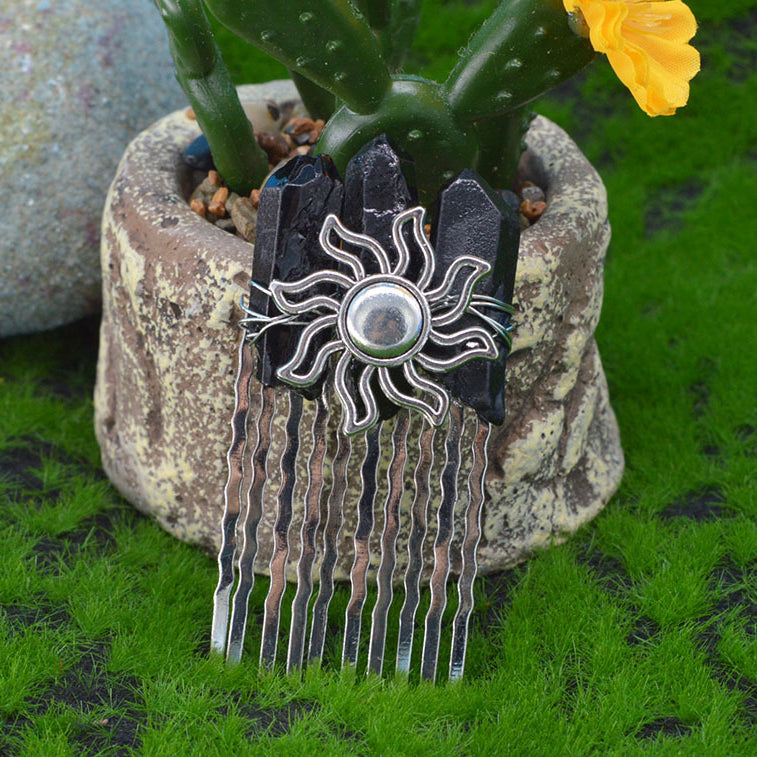 Wholesale Natural Crystal Hair Comb Hair Clips