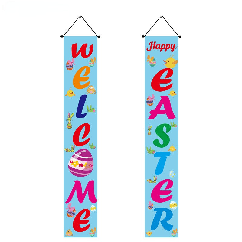 Wholesale Oxford Cloth Easter 30*180 Porch Hanging Flag