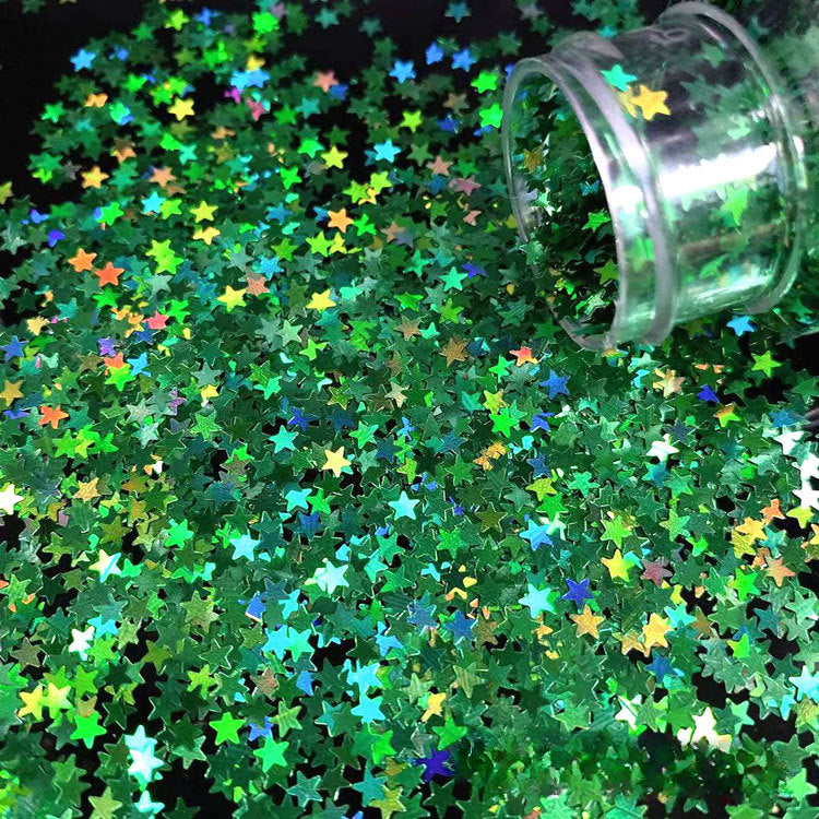 Wholesale Colorful Laser Peach Heart Nail Sequins