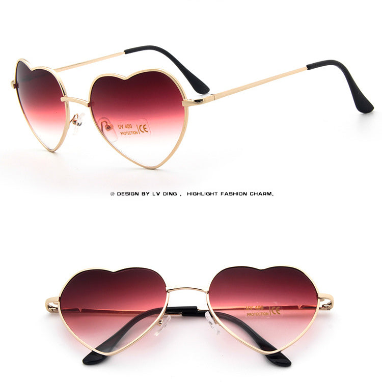 Wholesale Metal Heart Sunglasses AC