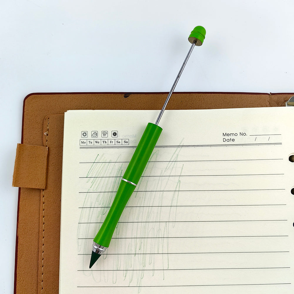 Wholesale Beadable Pencils DIY Metal Colored Eternity With Eraser