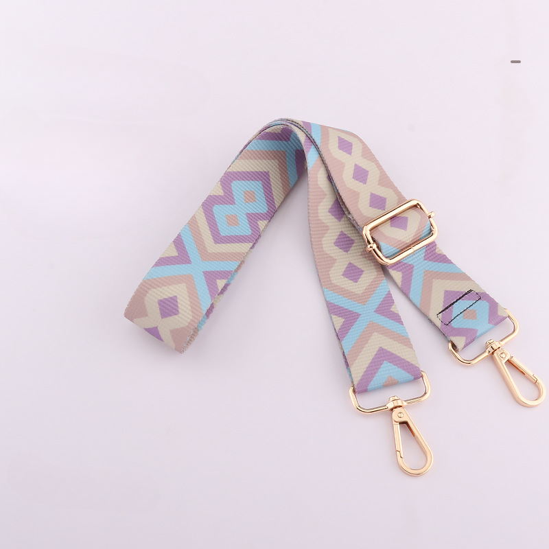 Wholesale Nylon Color Stripe 38mm Adjustable Shoulder Strap