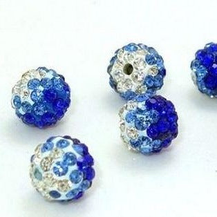 Wholesale 50PCS 6 Rows of High Quality 10mm Double Hole Shambhala Full Drill DIY Polymer Clay Beads