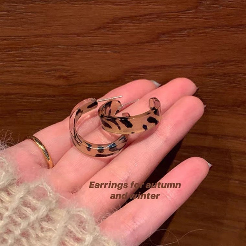 Wholesale Earrings 925 Silver Needle Leopard C Shape OLY-ES-SR001