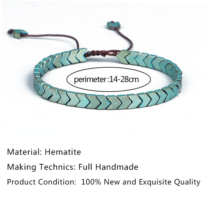 Wholesale Black Gallstone Arrow Punk Bracelet