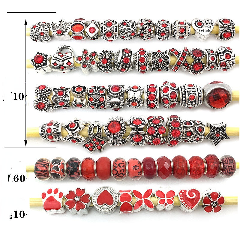 Wholesale 80PCS/Pack Alloy Point Drill Beads 10mm Bracelet Accessories