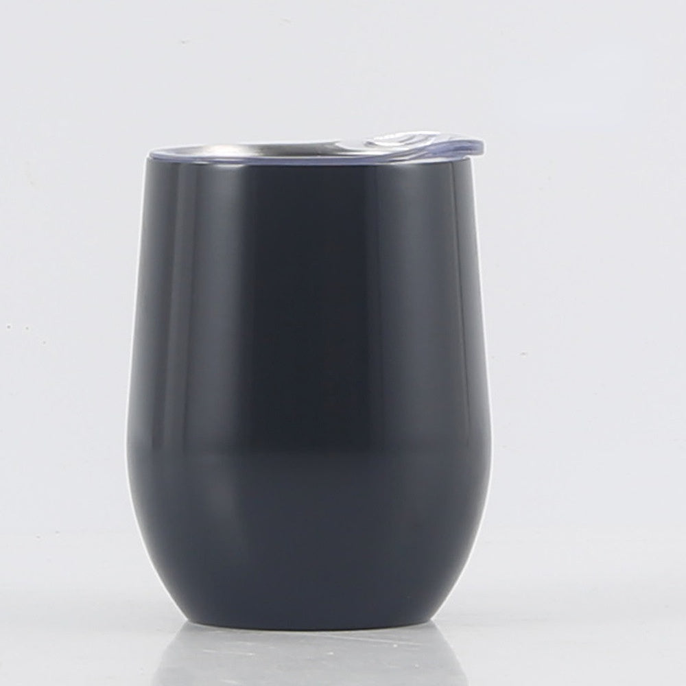 Wholesale Double Vacuum Stainless Steel Egg Shape Wine Glass