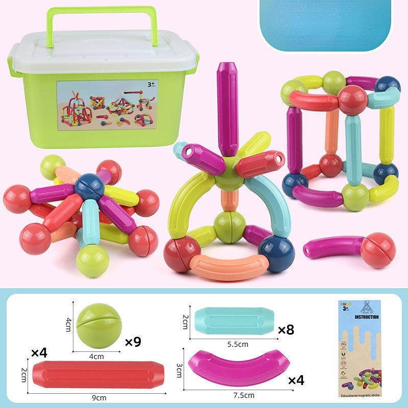 Los bloques huecos magnéticos al por mayor del palillo ensamblaron el metal del JUGUETE de los juguetes