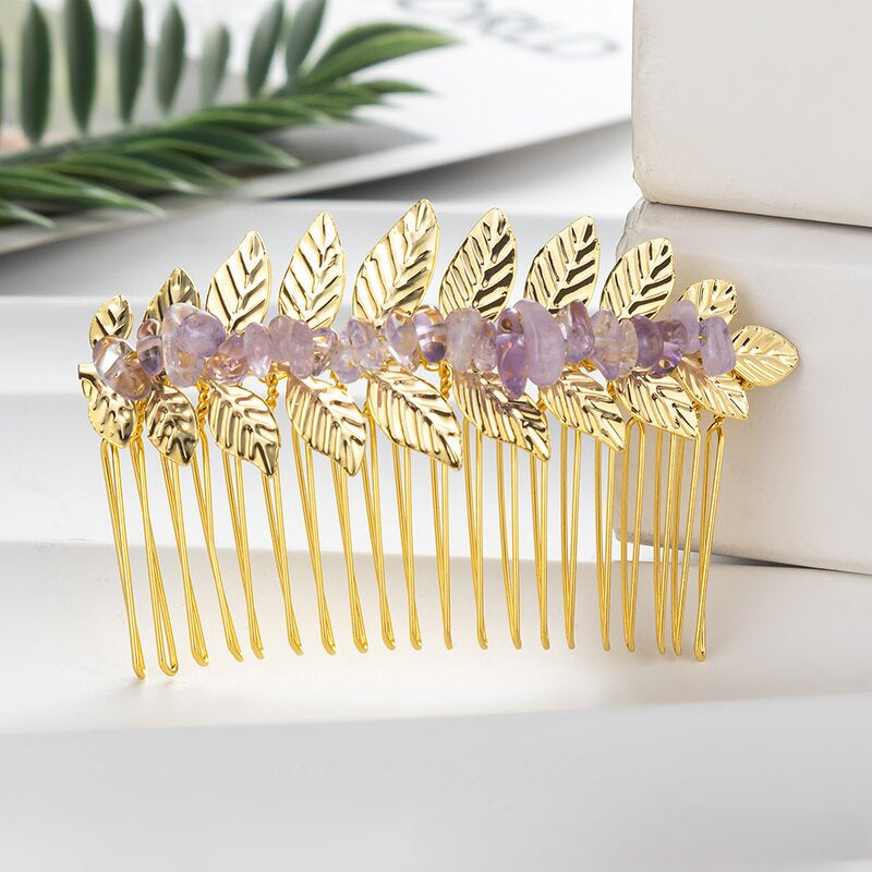 Wholesale Leaf Crystal Hair Combs