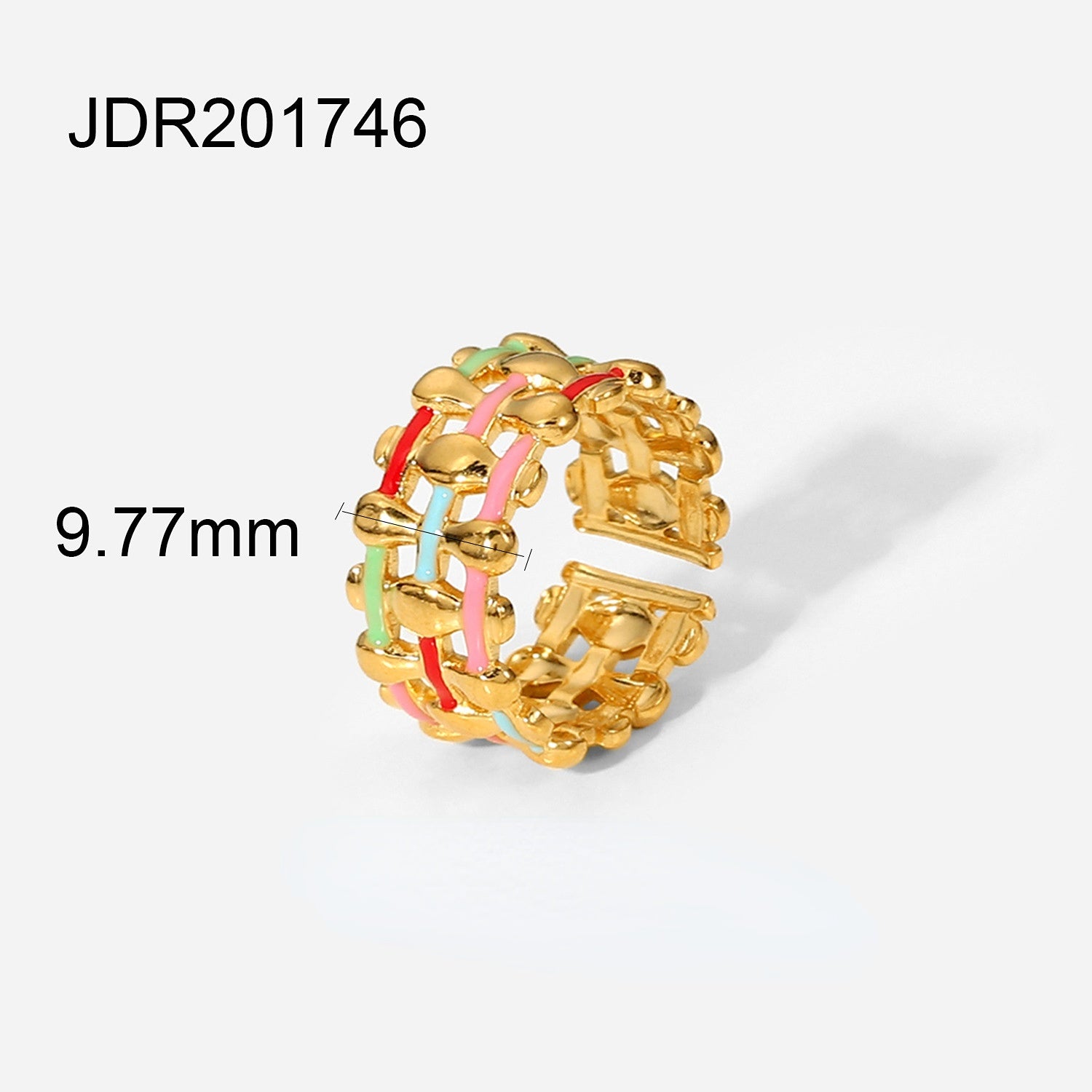 Wholesale 18K Gold Plated Colored Stainless Steel Rings