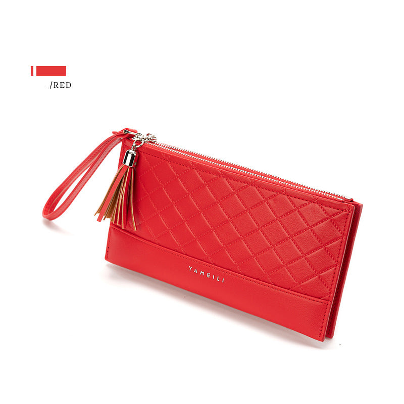 Comercio al por mayor portátil de gran capacidad Long Rhombus Wallet Ladies OLY-WT-YS004