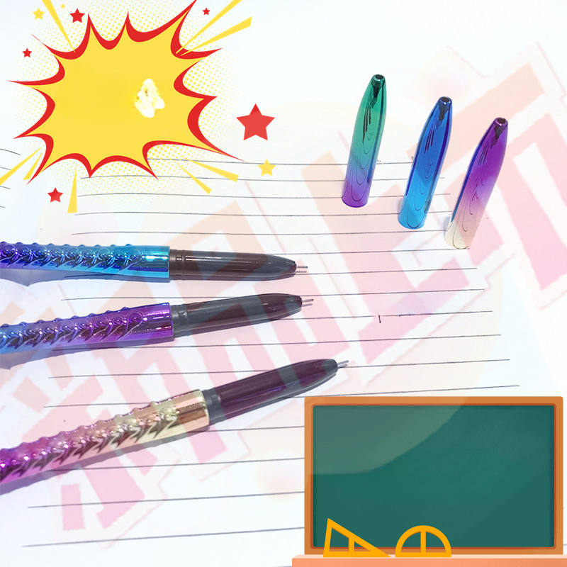 Wholesale Plastic Color Random Black Refill Peacock Ball Pen
