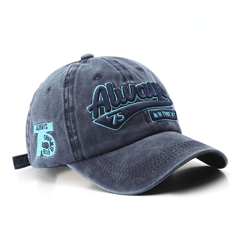 Gorra de béisbol apenada lavada algodón al por mayor del bordado de la letra