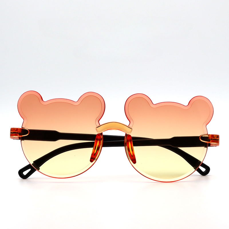 Wholesale Resin Bear One-piece Frame Children's Sunglasses