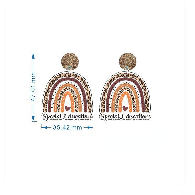 Wholesale Teacher's Day Acrylic Ear Studs