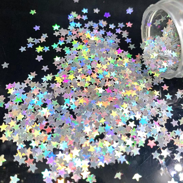 Wholesale Colorful Laser Peach Heart Nail Sequins