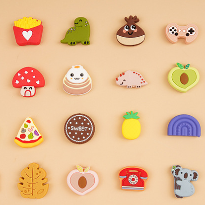 Wholesale 100pcs Burger Pizza Accessories Silicone Beads